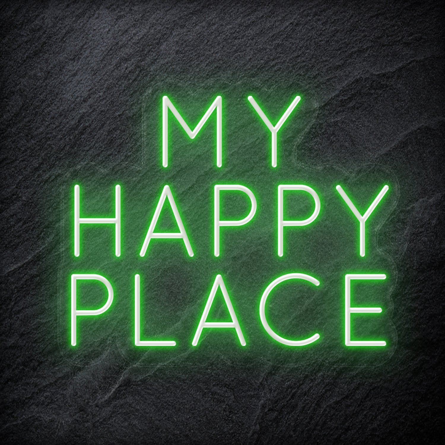 "My Happy Place" LED Neon Schriftzug - NEONEVERGLOW
