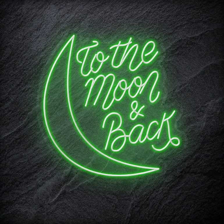 "To The Moon And Back" LED Neonschild - NEONEVERGLOW