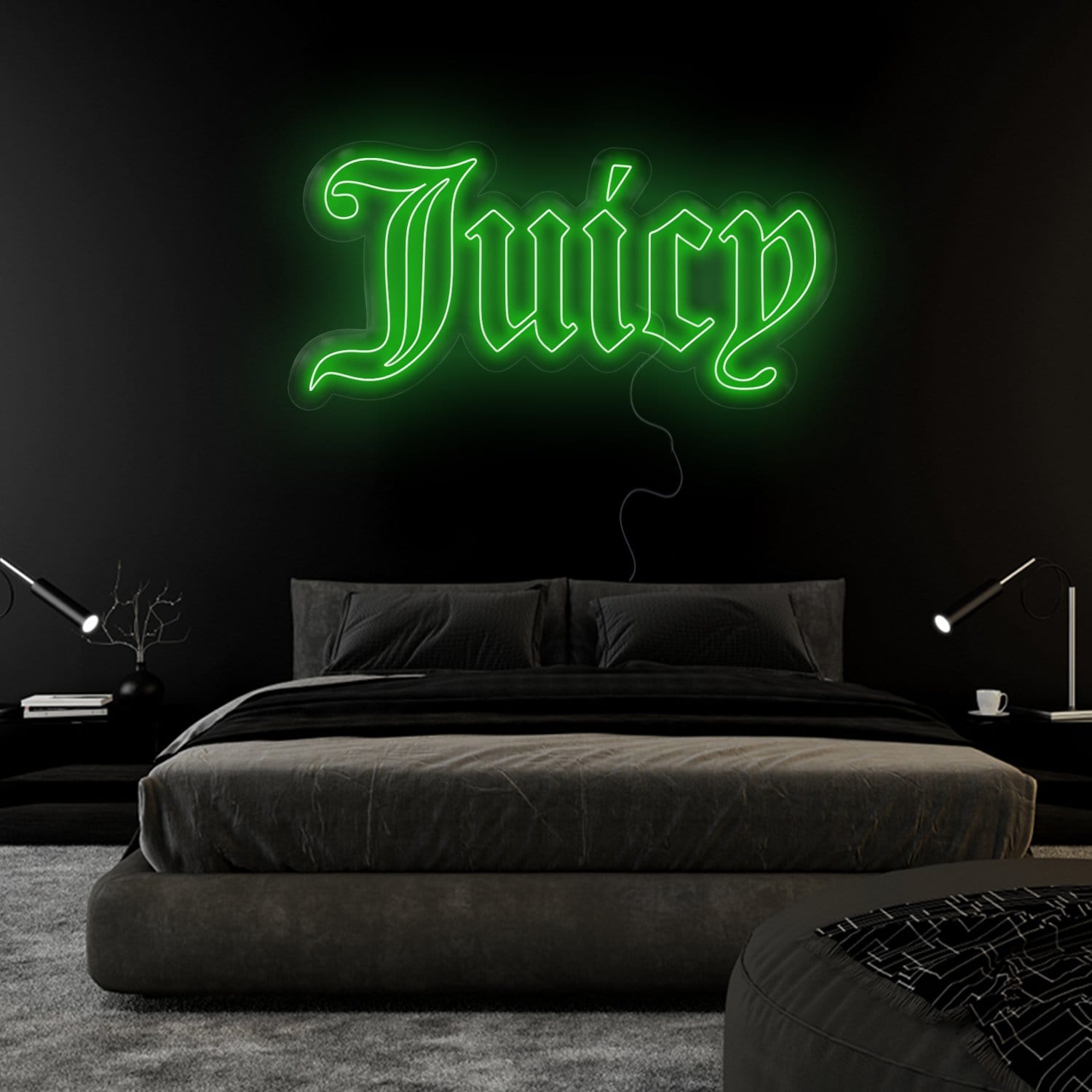 " Juicy" LED Neonschild Sign Schriftzug - NEONEVERGLOW