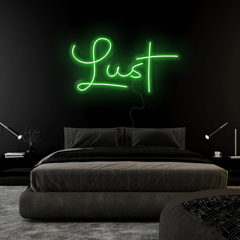 "Lust" LED Neonschild Sign Schriftzug - NEONEVERGLOW