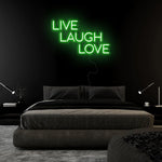 "Live Laugh Love" LED Neon Sign Schriftzug - NEONEVERGLOW