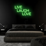 "Live Laugh Love" LED Neon Sign Schriftzug - NEONEVERGLOW