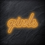 "Girls" LED Neon Schrifzug - NEONEVERGLOW