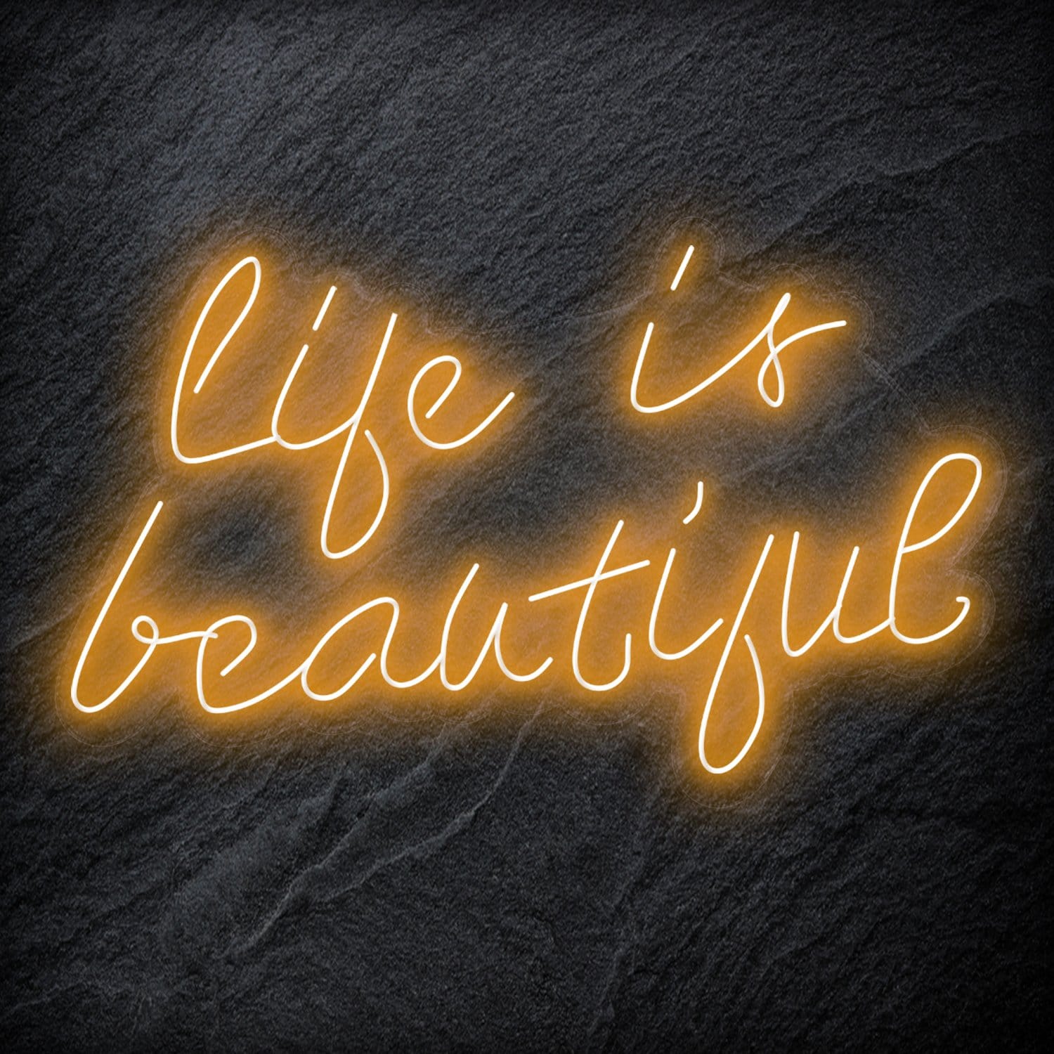 "Life is Beautiful" LED Neon Schriftzug - NEONEVERGLOW