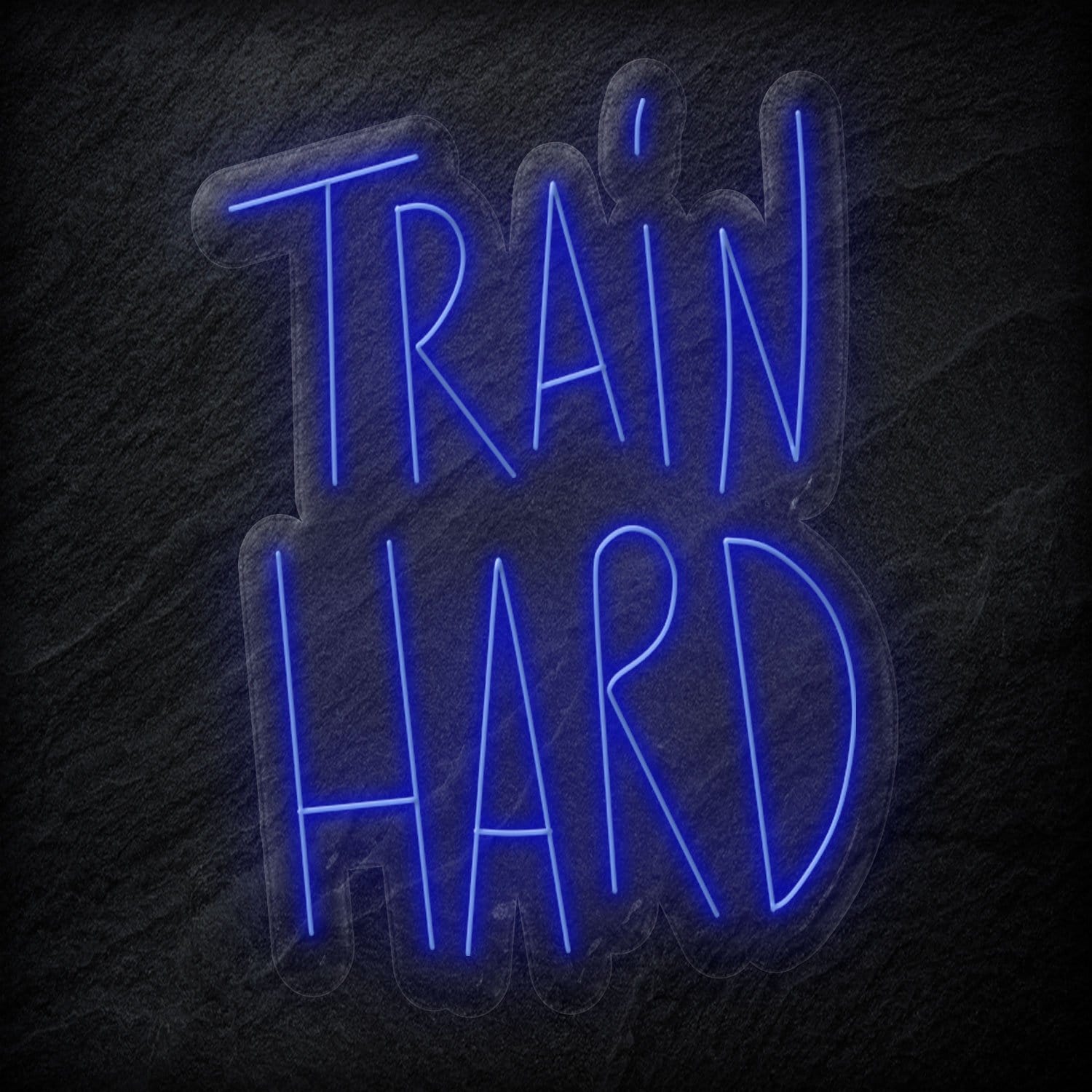 "Train Hard" LED Neon Sign Schriftzug - NEONEVERGLOW