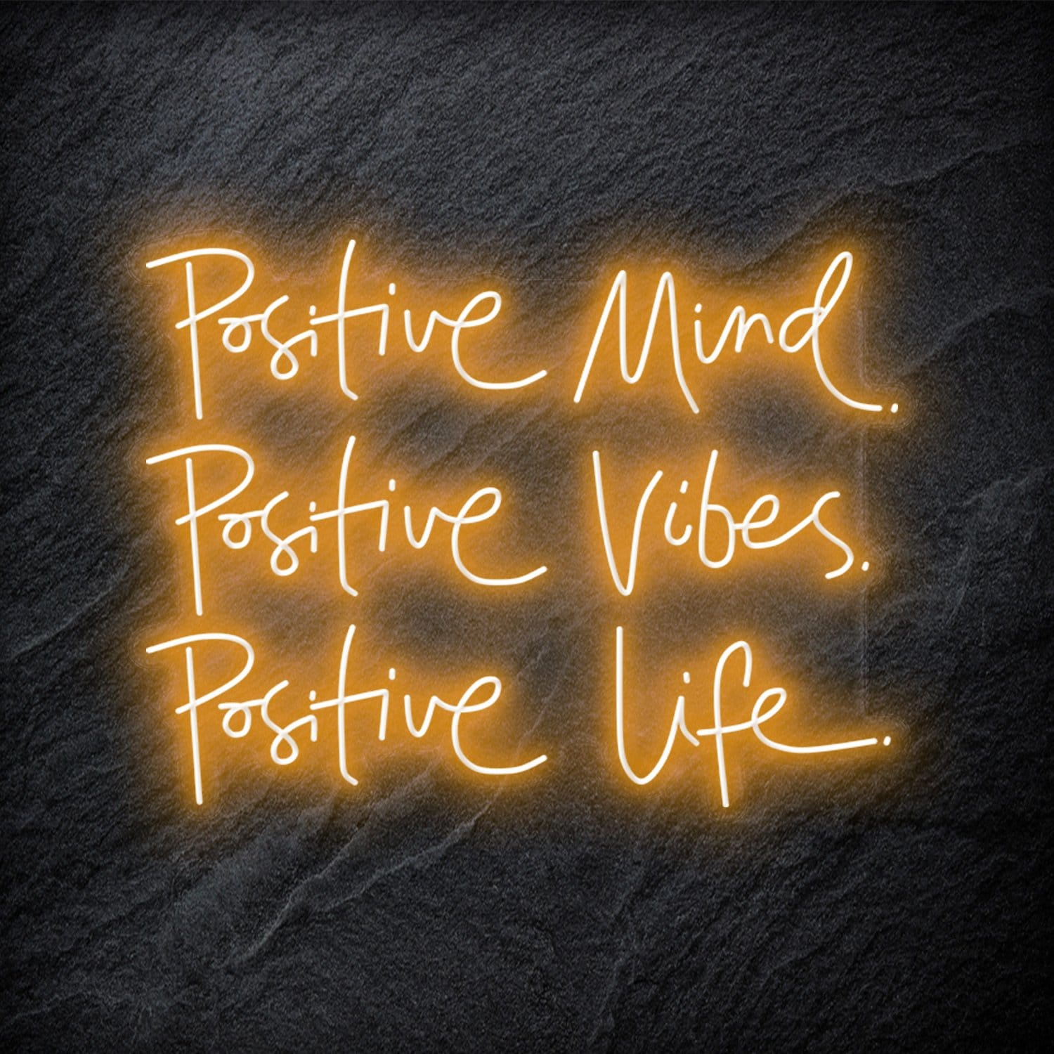 "Positive Mind Posiitve Vibes" LED Neon Schriftzug - NEONEVERGLOW