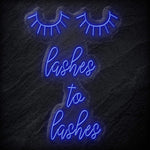 "Lashes to Lashes" LED Neonschild Sign - NEONEVERGLOW