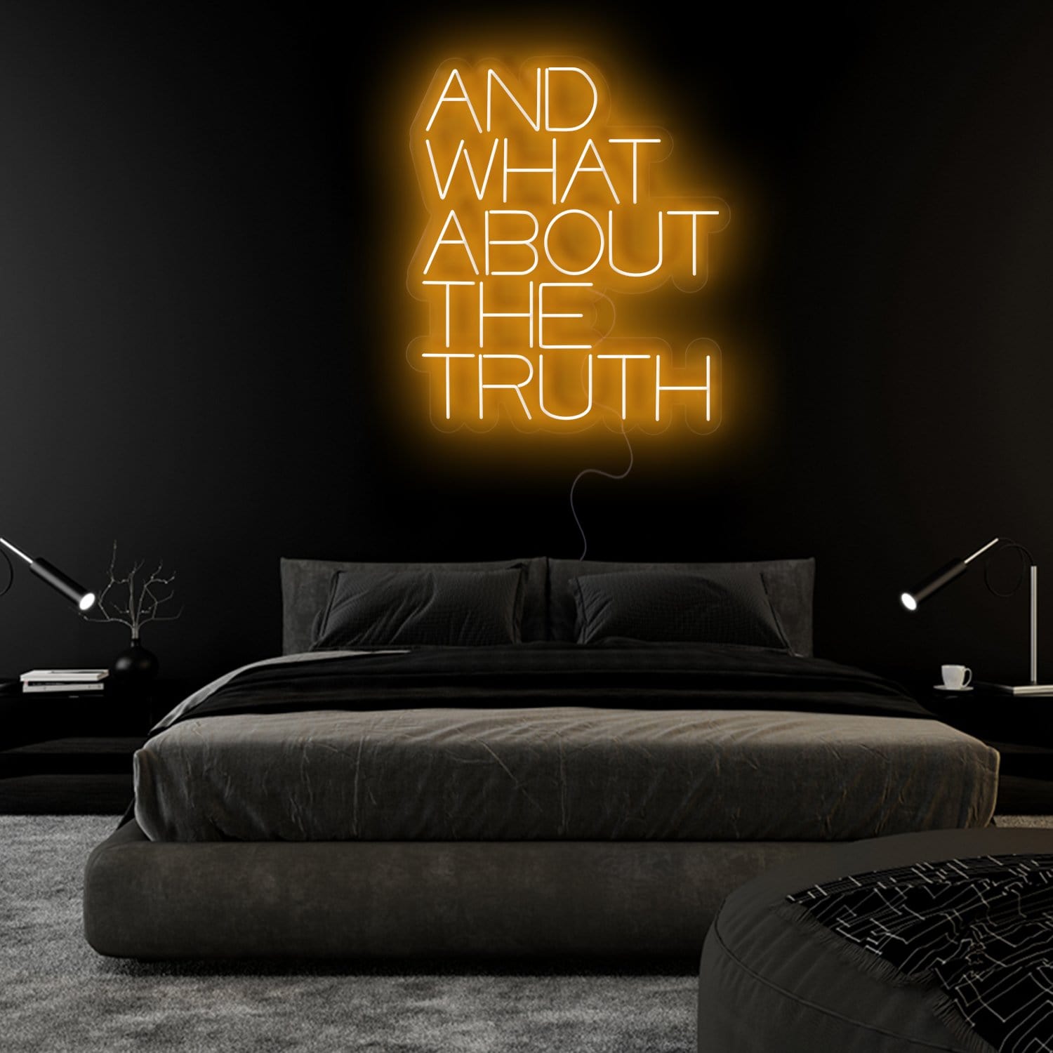 "And What About The Truth" LED Neonschild Sign Schriftzug - NEONEVERGLOW