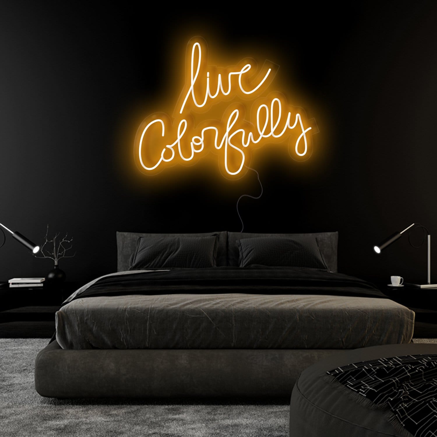 "Live Colorfully" LED Neonschild Sign Schriftzug - NEONEVERGLOW