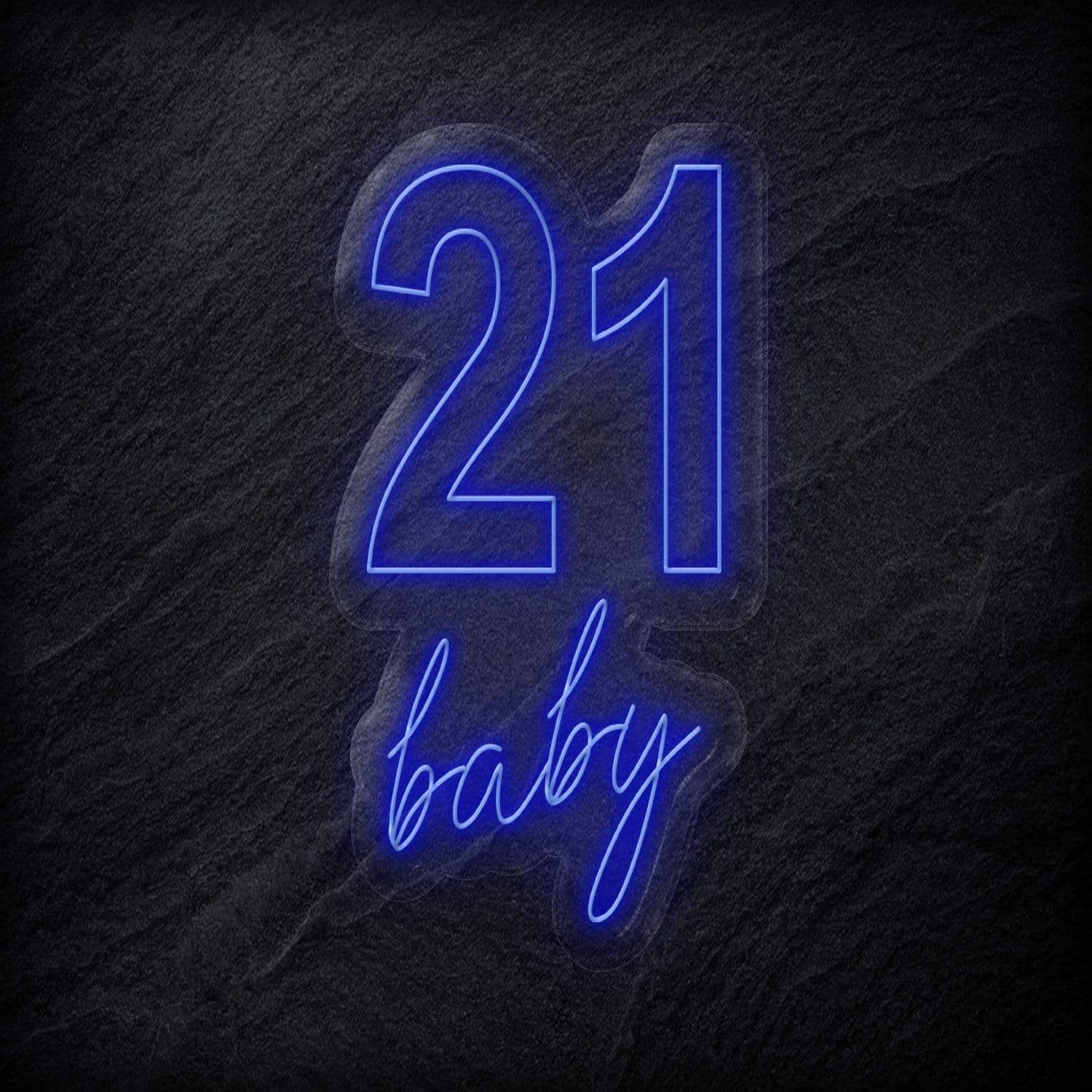 "21 Baby" LED Neon Sign Schriftzug - NEONEVERGLOW