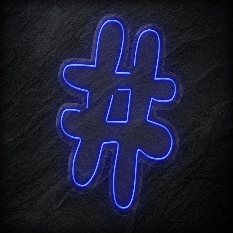 "#Hashtag" LED Neonschild - NEONEVERGLOW