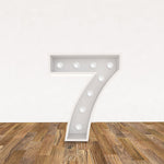 LED 3D Leuchtbuchstabe " 7 " - NEONEVERGLOW