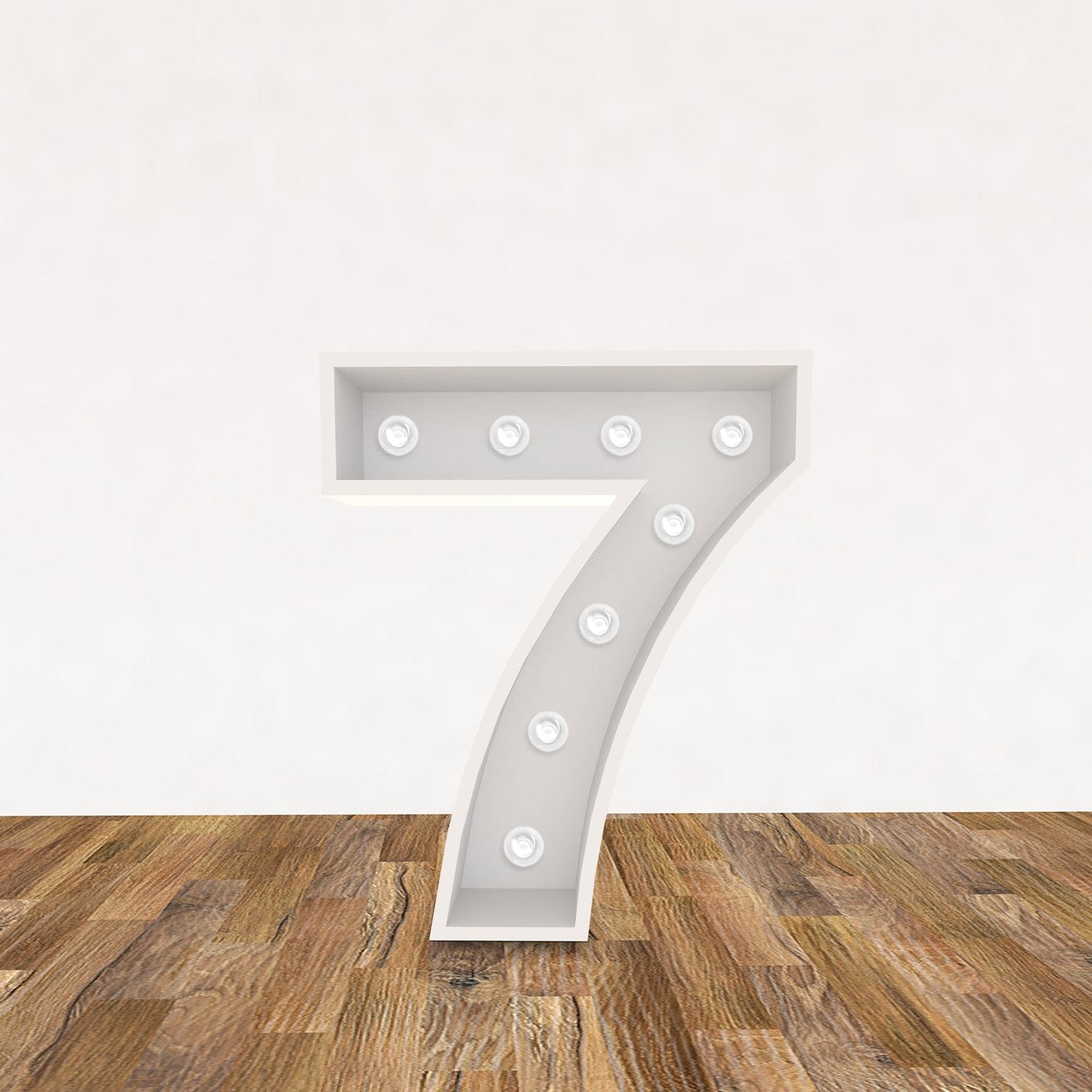 LED 3D Leuchtbuchstabe " 7 " - NEONEVERGLOW
