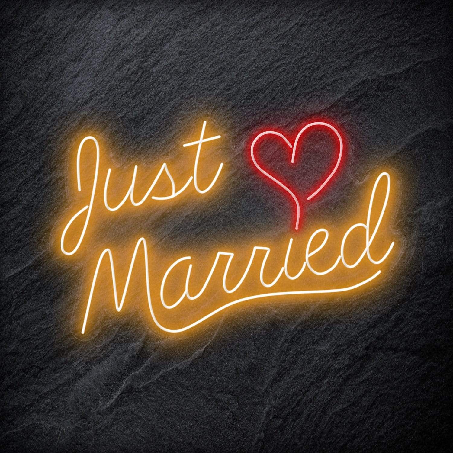 "Just Married" LED Neon Schriftzug - NEONEVERGLOW