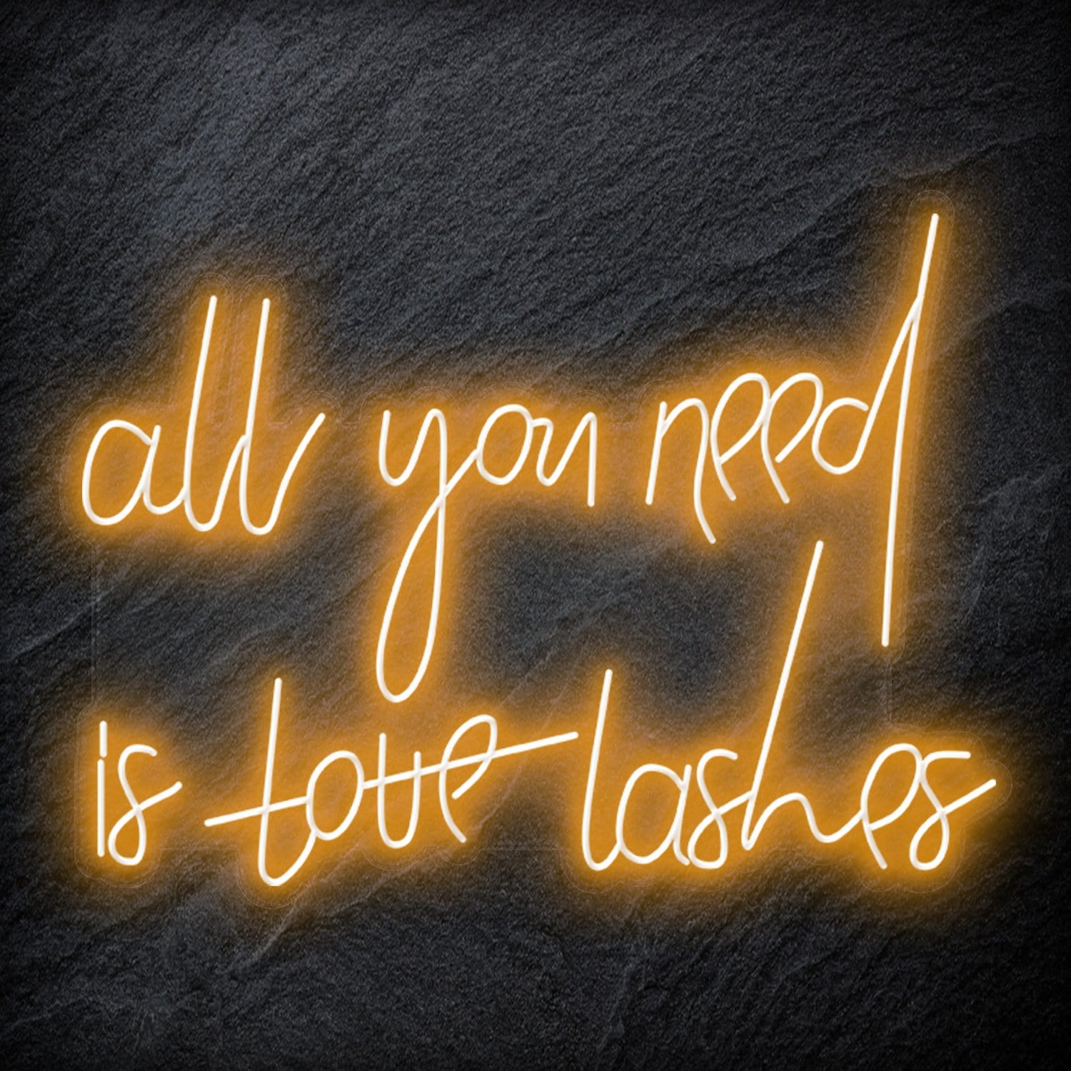 "All You Need is Lashes" LED Neon Schriftzug - NEONEVERGLOW