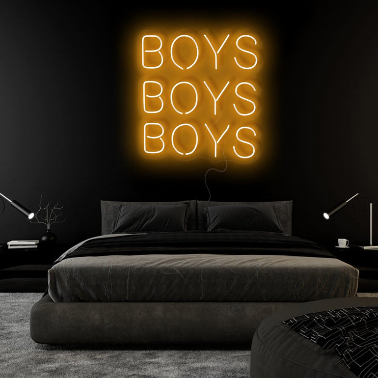"Boys Boys Boys" LED Neon Sign Schriftzug - NEONEVERGLOW