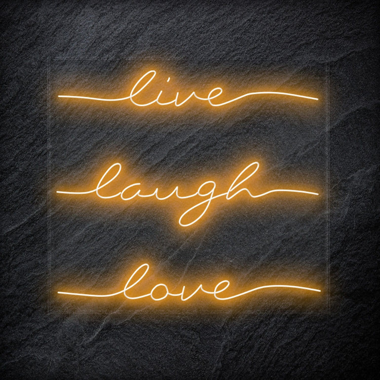 "Live Laugh Love" LED Neon Schriftzug - NEONEVERGLOW
