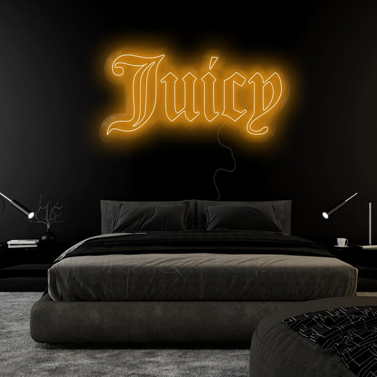 " Juicy" LED Neonschild Sign Schriftzug - NEONEVERGLOW