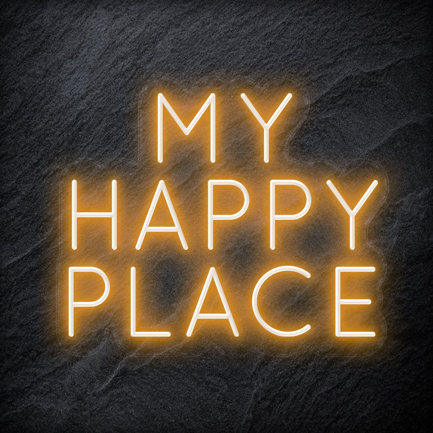 "My Happy Place" LED Neon Schriftzug - NEONEVERGLOW