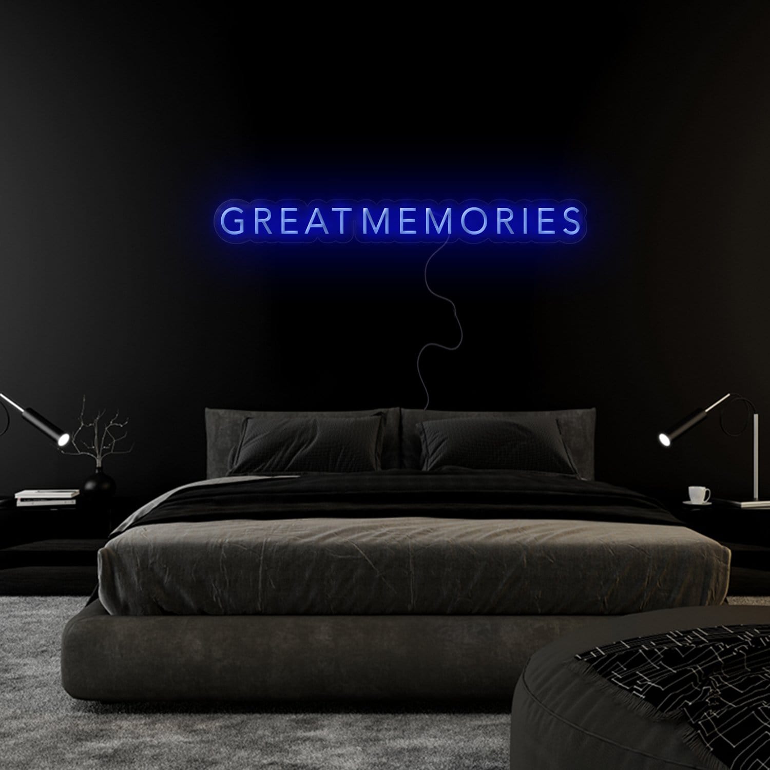 "Great Memories" LED Neon Sign Schriftzug - NEONEVERGLOW
