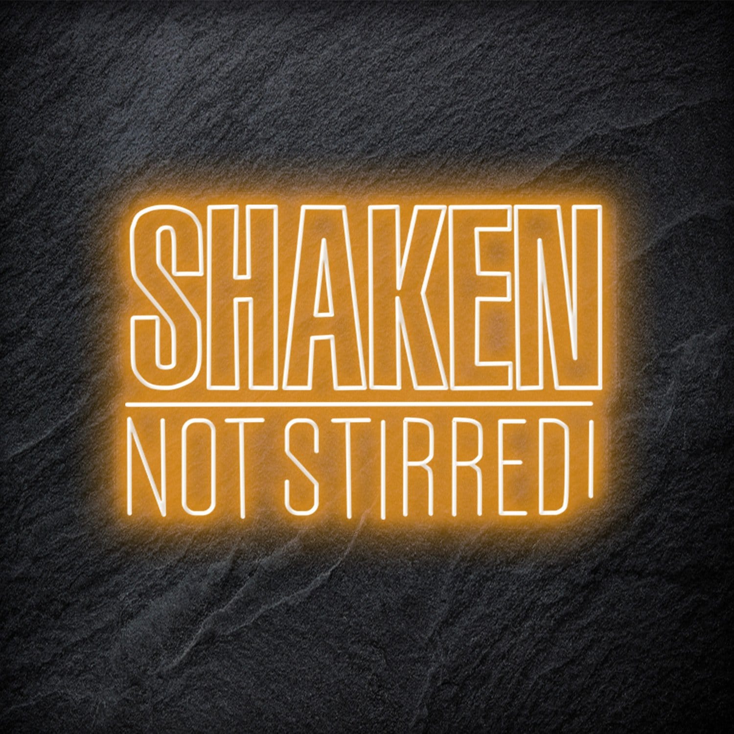 "Shaken Not Stirred" LED Neon Schriftzug - NEONEVERGLOW
