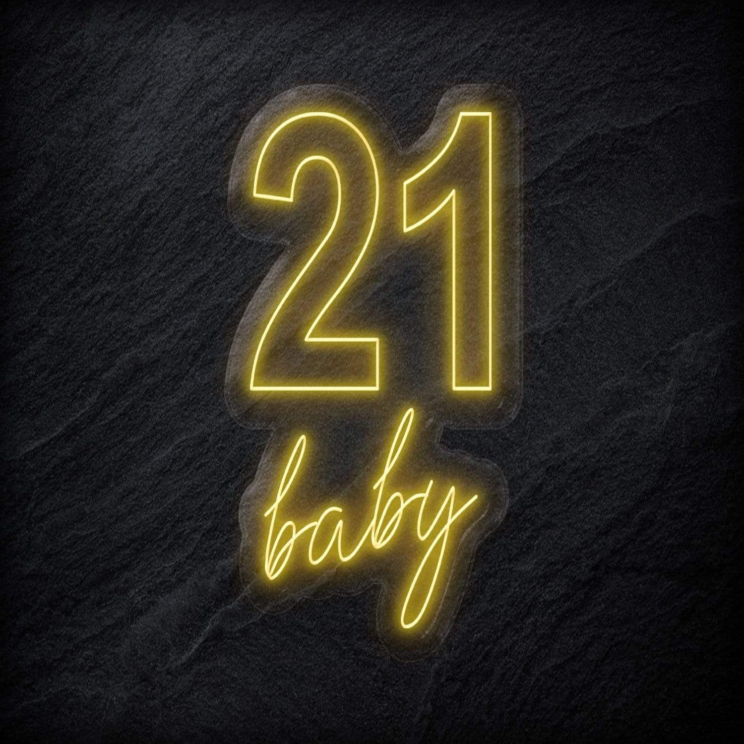 "21 Baby" LED Neon Sign Schriftzug - NEONEVERGLOW