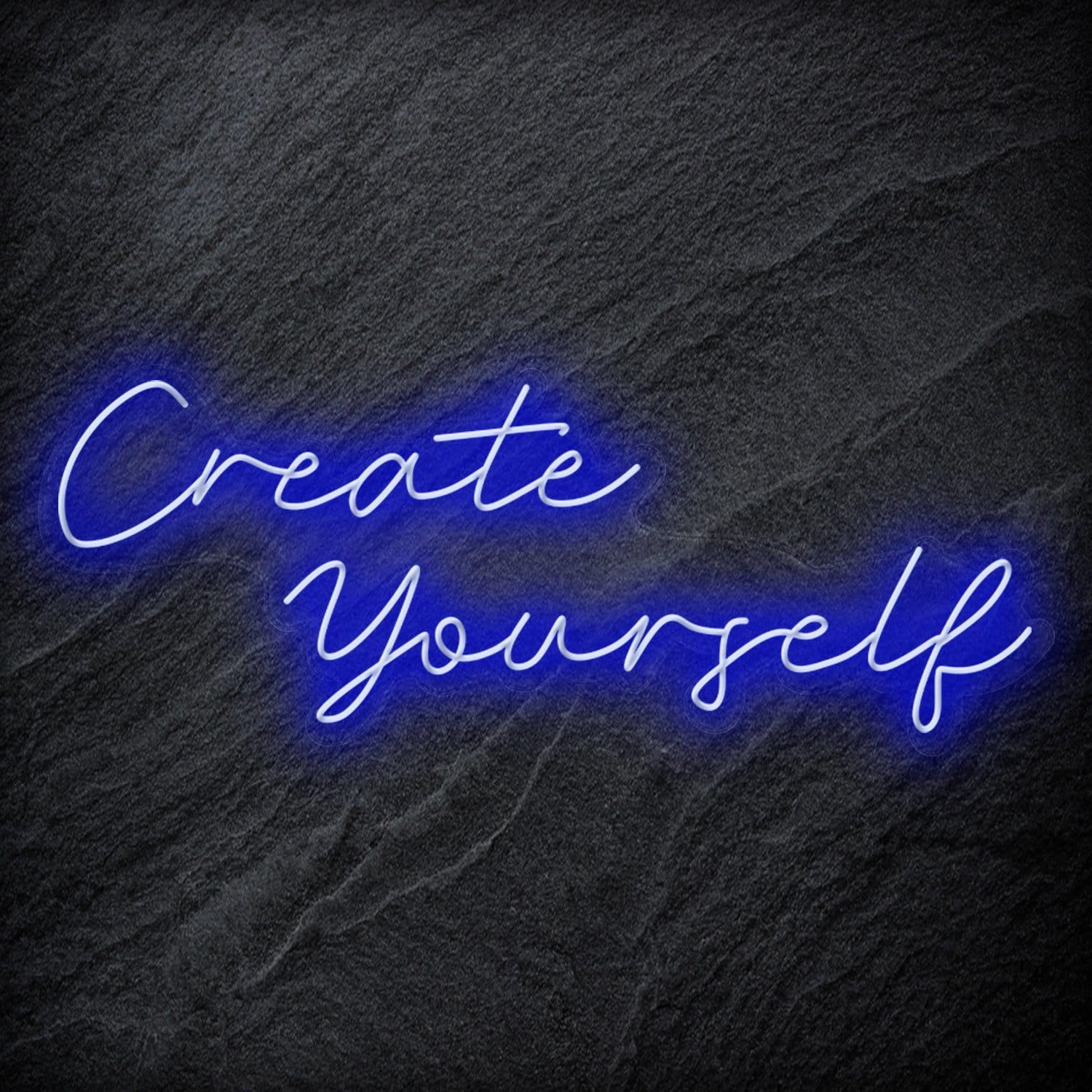"Create Yourself" LED Neon Schriftzug Sign - NEONEVERGLOW