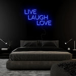"Live Laugh Love" LED Neon Sign Schriftzug - NEONEVERGLOW