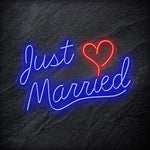 "Just Married" LED Neon Schriftzug - NEONEVERGLOW