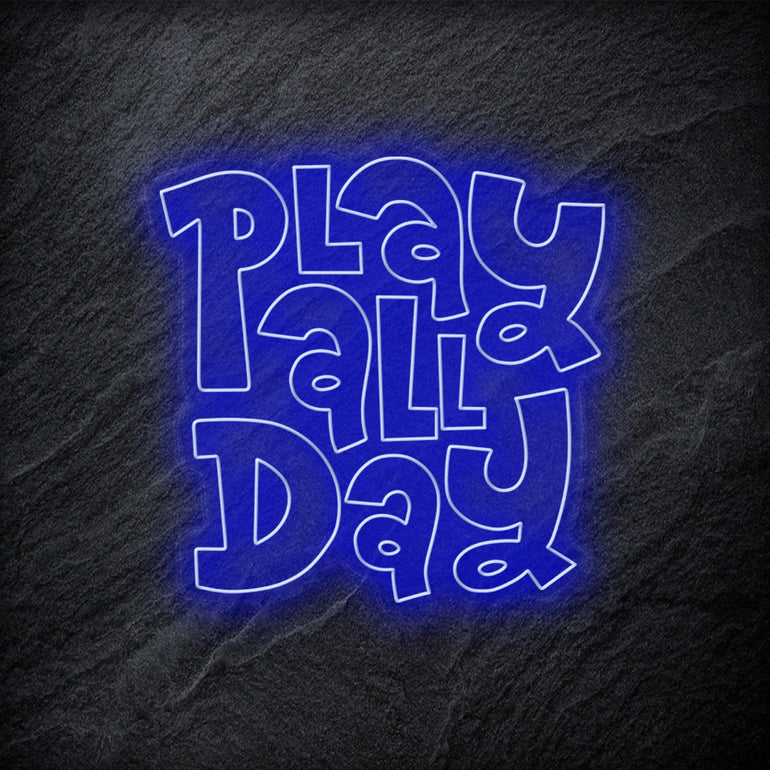 "Play All Day" LED Neonschild - NEONEVERGLOW