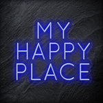 "My Happy Place" LED Neon Schriftzug - NEONEVERGLOW