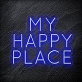 "My Happy Place" LED Neon Schriftzug - NEONEVERGLOW