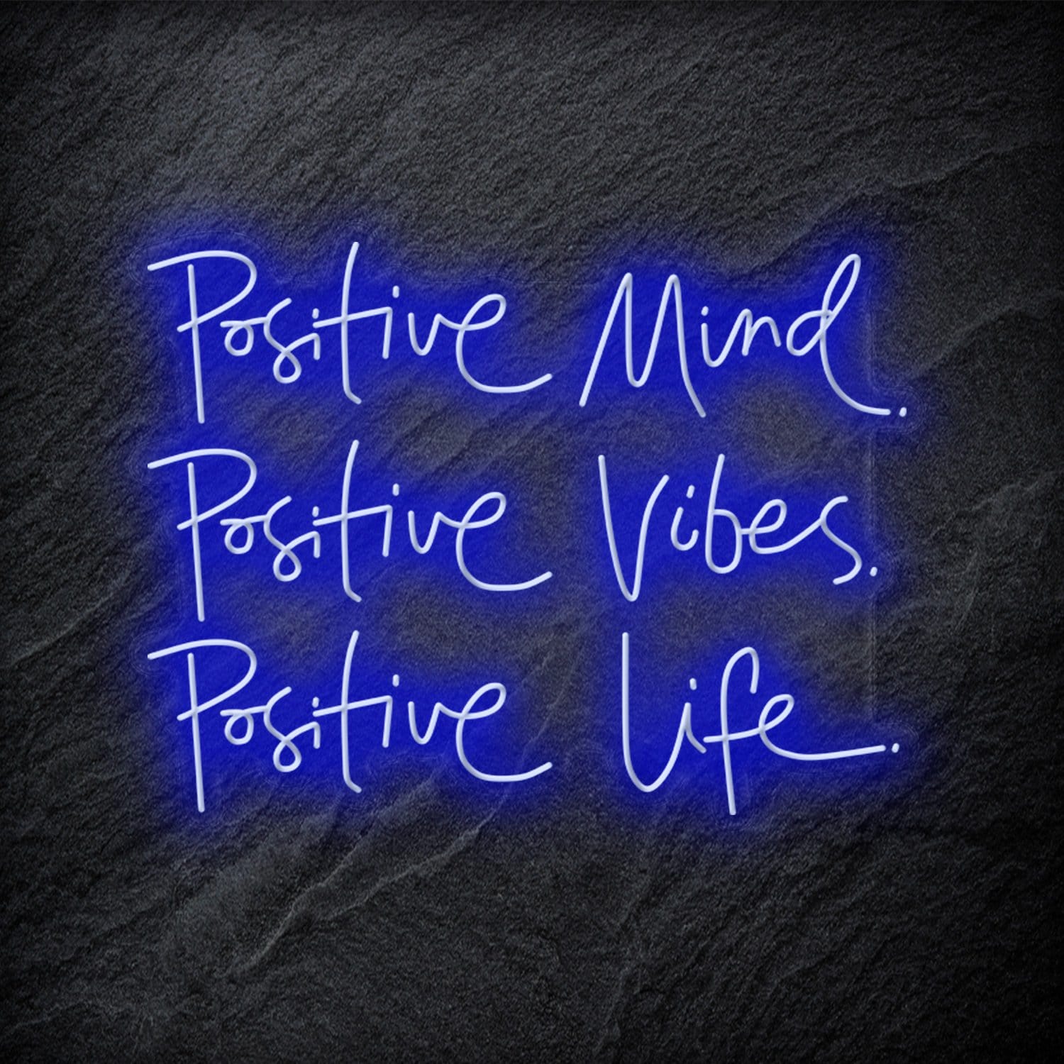 "Positive Mind Posiitve Vibes" LED Neon Schriftzug - NEONEVERGLOW
