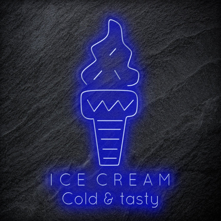 "Ice Cream Cold & tasty" LED  Neonschild - NEONEVERGLOW