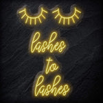 "Lashes to Lashes" LED Neonschild Sign - NEONEVERGLOW