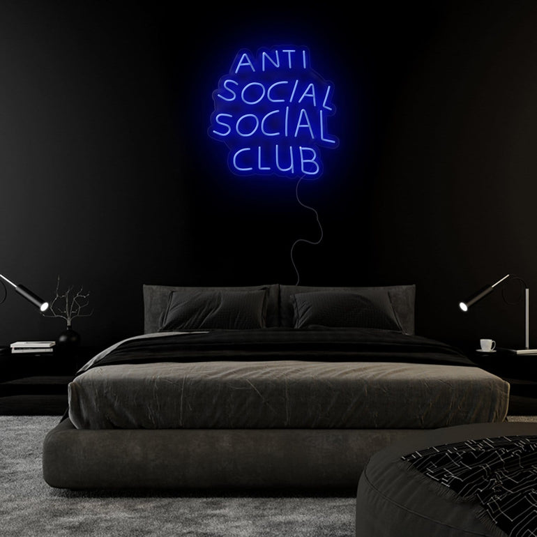 "Anti Social Club" LED Neon Sign Schriftzug - NEONEVERGLOW