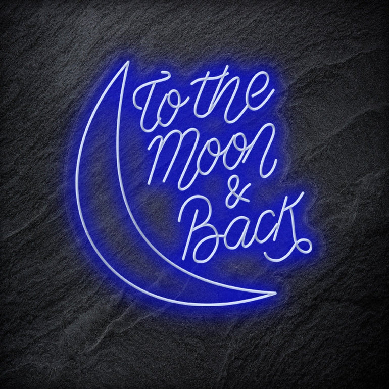 "To The Moon And Back" LED Neonschild - NEONEVERGLOW