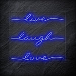 "Live Laugh Love" LED Neon Schriftzug - NEONEVERGLOW