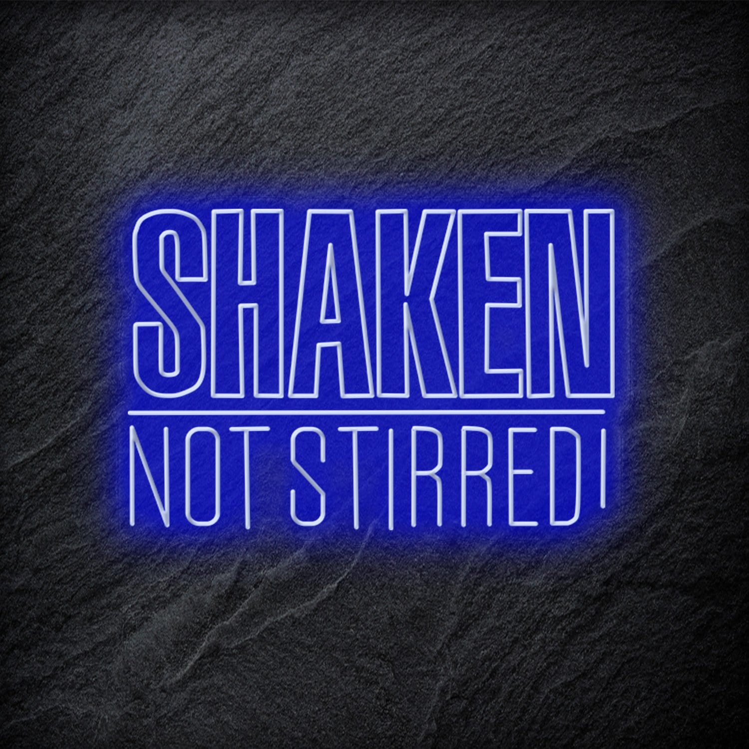 "Shaken Not Stirred" LED Neon Schriftzug - NEONEVERGLOW