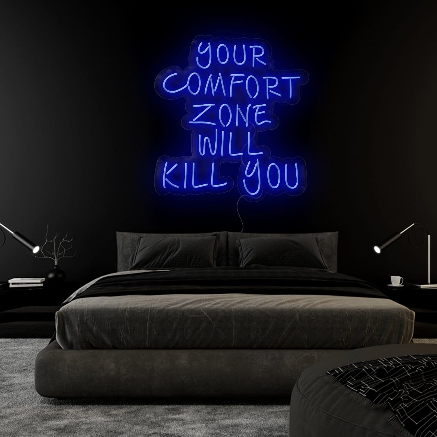 "Your Comfort Zone Will Kill You"  LED Neonschild Sign Schriftzug - NEONEVERGLOW