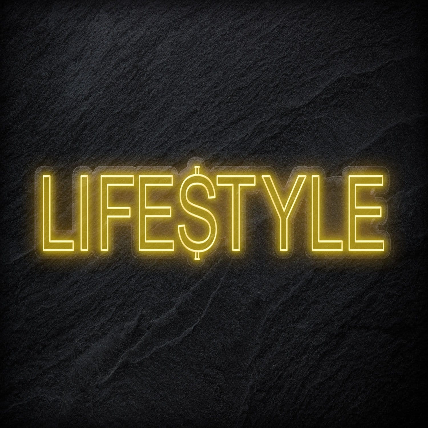 "Lifestyle" LED Neon Sign Schriftzug - NEONEVERGLOW