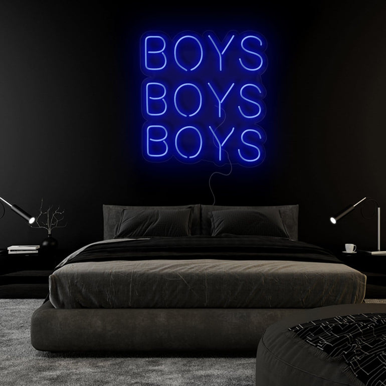 "Boys Boys Boys" LED Neon Sign Schriftzug - NEONEVERGLOW