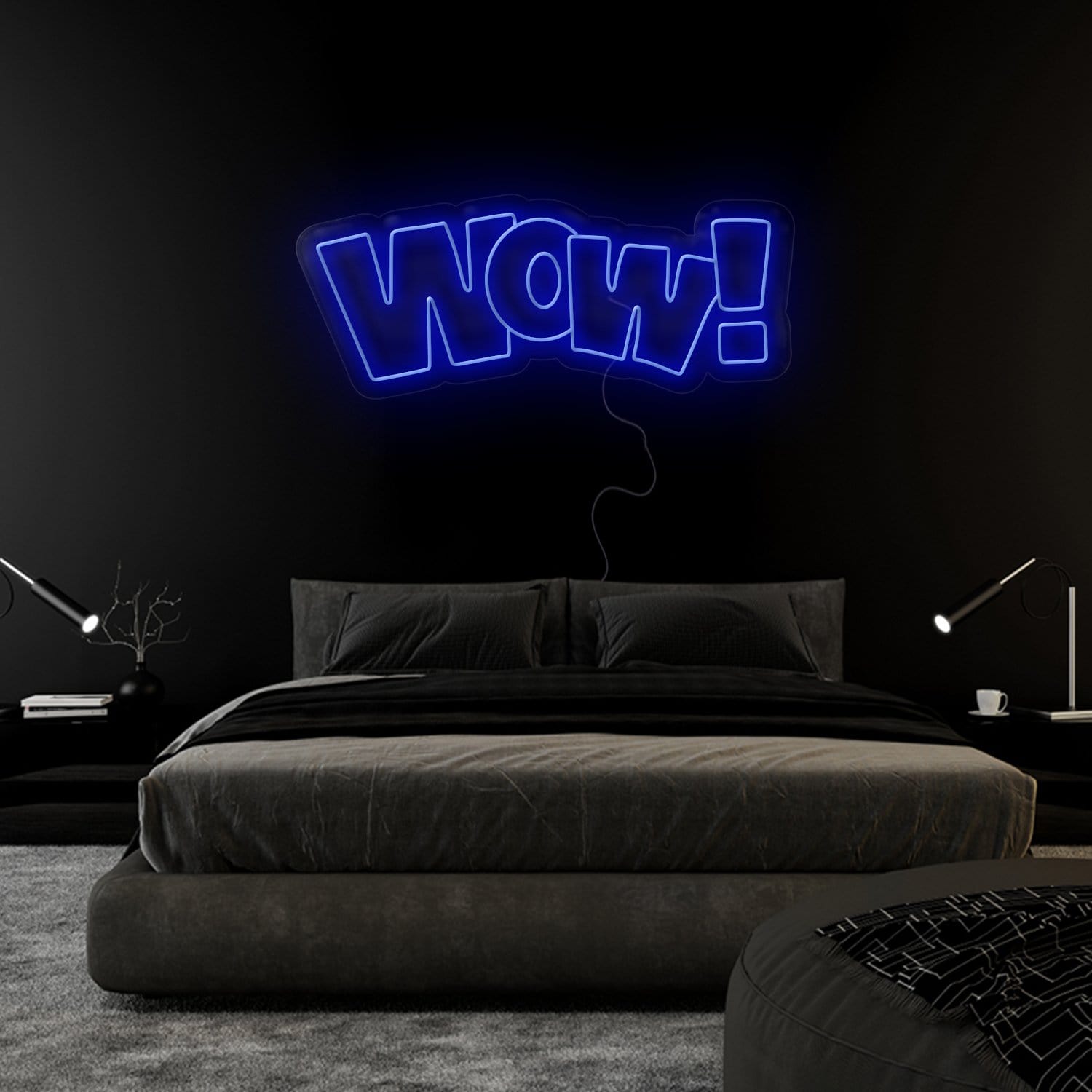 "WOW" LED Neonschild Sign Schriftzug - NEONEVERGLOW