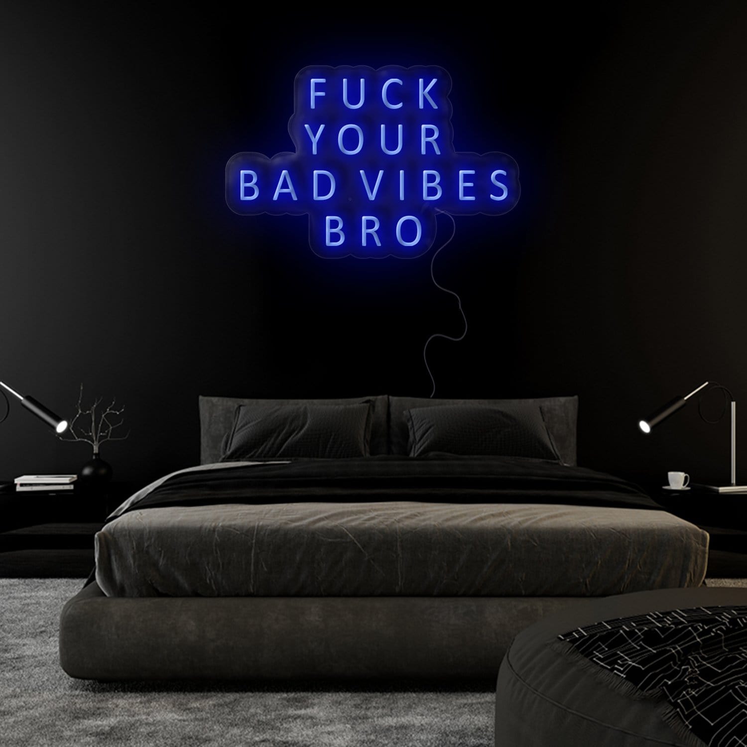"Vibes Bro" LED Neon Sign Schriftzug - NEONEVERGLOW