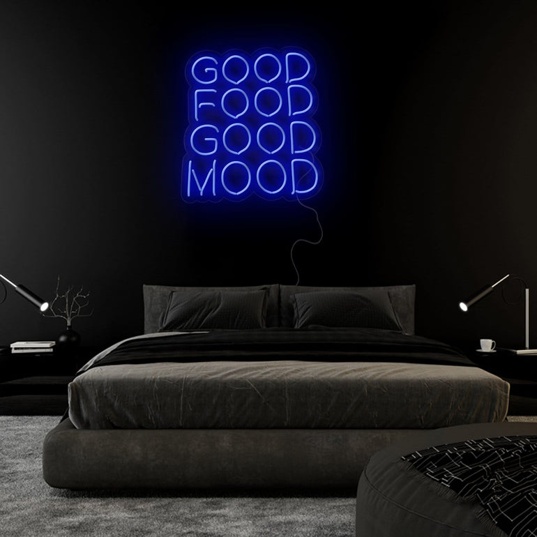 "Good Food Good Mood" LED Neon Sign Schriftzug - NEONEVERGLOW