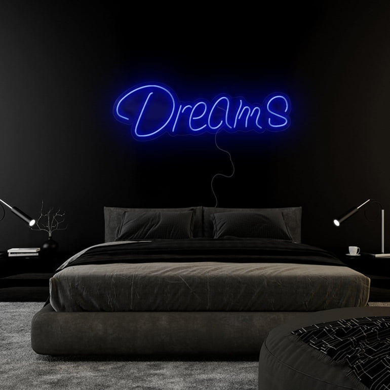 "Dreams" LED Neon Sign Schriftzug - NEONEVERGLOW
