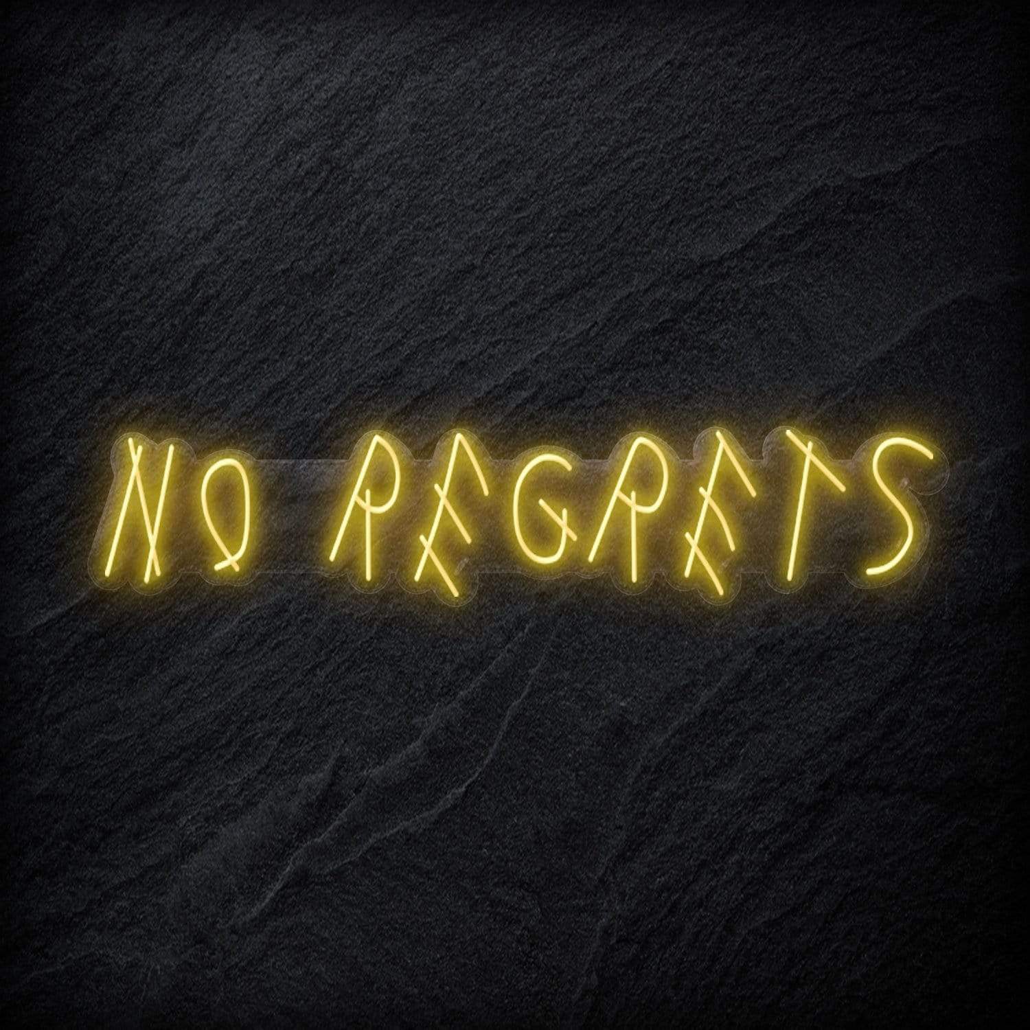 "No Regrets" LED Neon Schriftzug - NEONEVERGLOW
