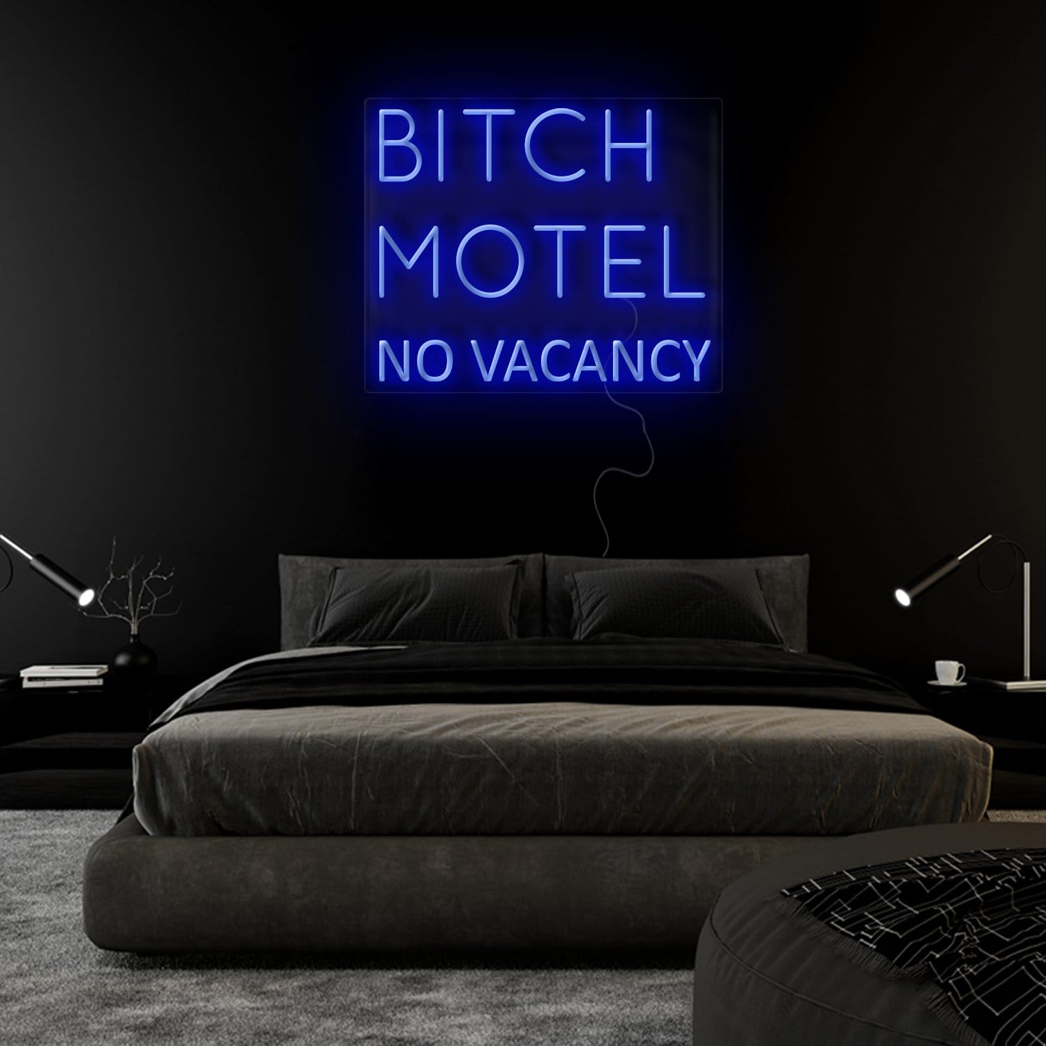 "Bitch Motel No Vacancy" LED Neonschild Sign Schriftzug - NEONEVERGLOW