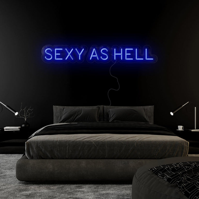 "Sexy As Hell" LED Neonschild Sign Schriftzug - NEONEVERGLOW