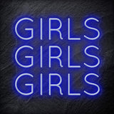 "Girls Girls Girls" LED Neon Schriftzug - NEONEVERGLOW